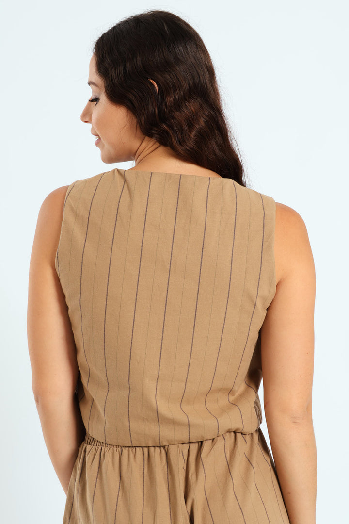 Tie Waistcoat - Tan