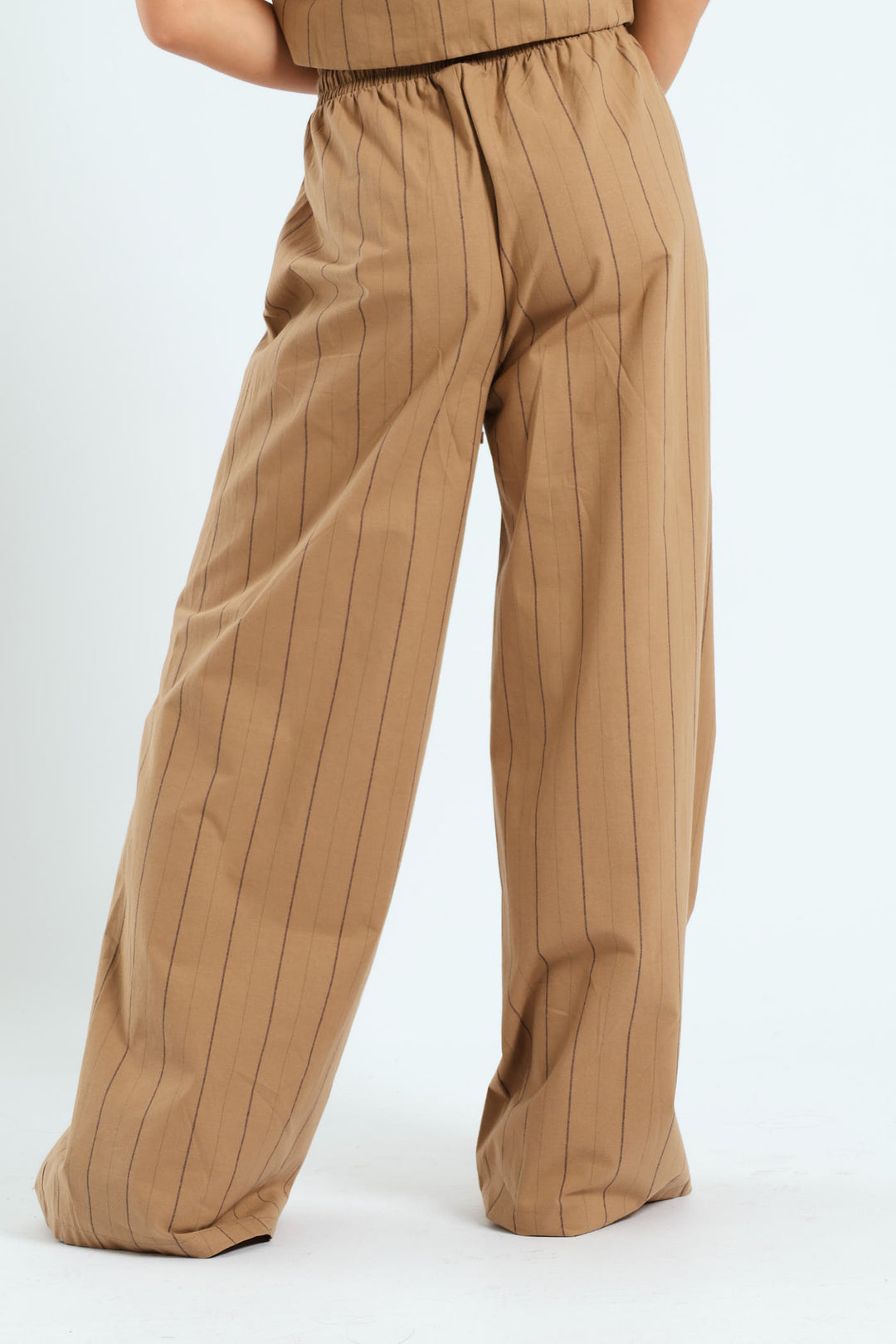 Stripe Relaxed Pants - Tan