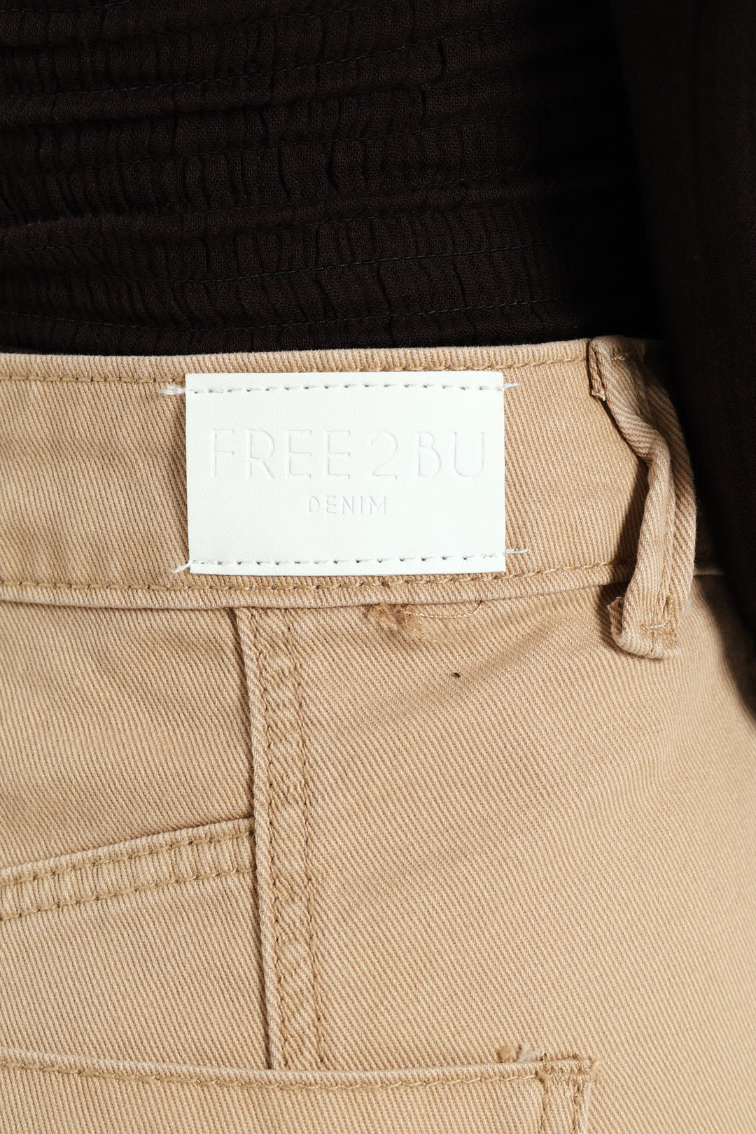 Pleated Barrel Cargo Pants - Stone