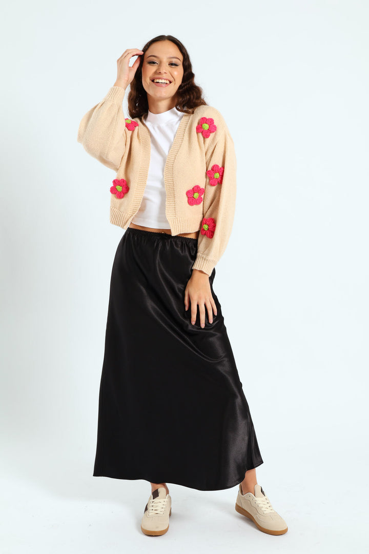 Flower Cardigan - Cream