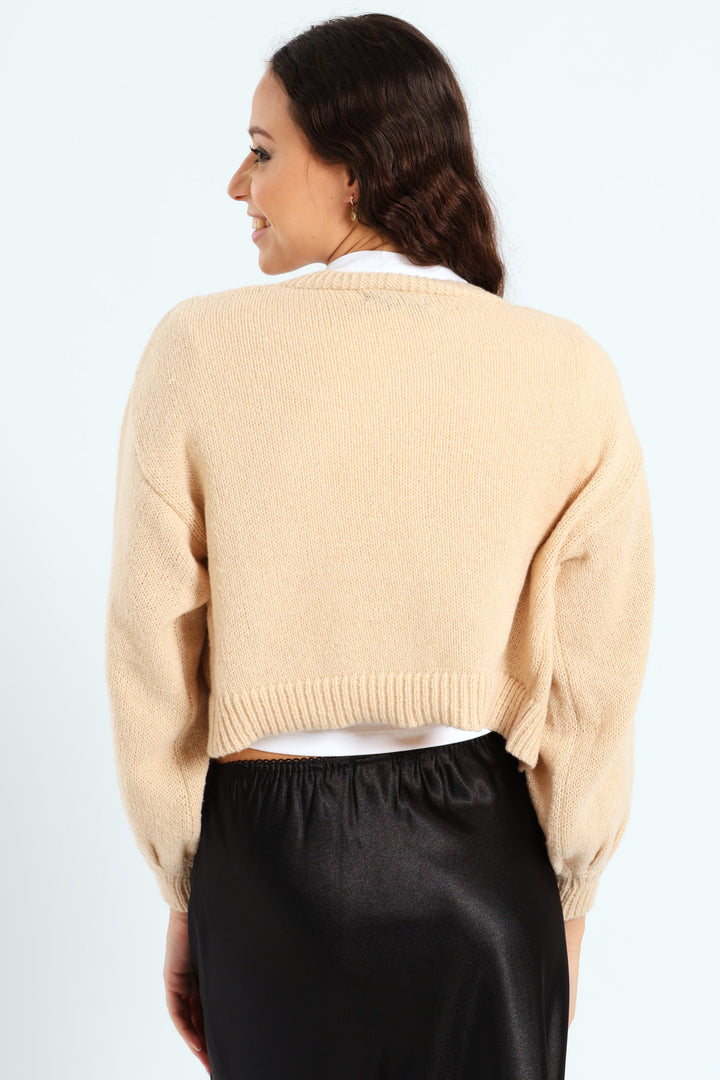 Flower Cardigan - Cream