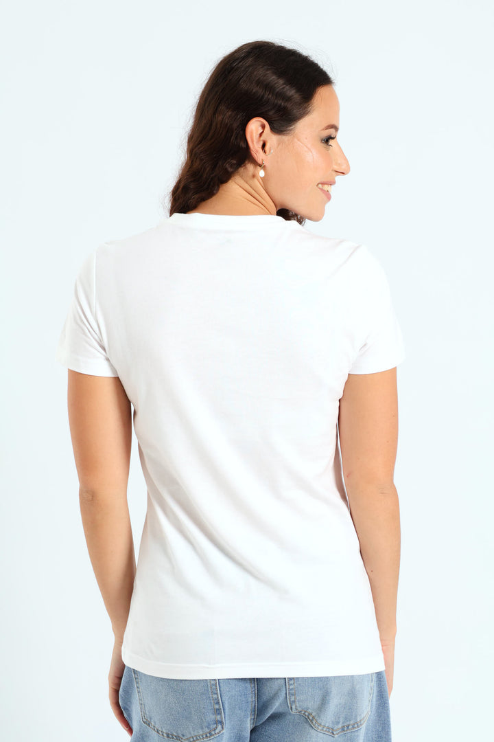 Graphics Branded Leaf Tee - White