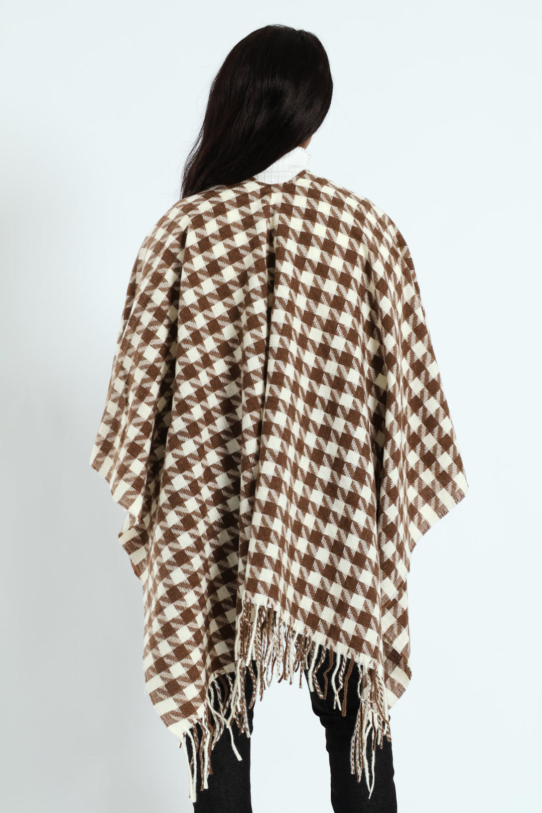 Houndstooth Wrap - Stone
