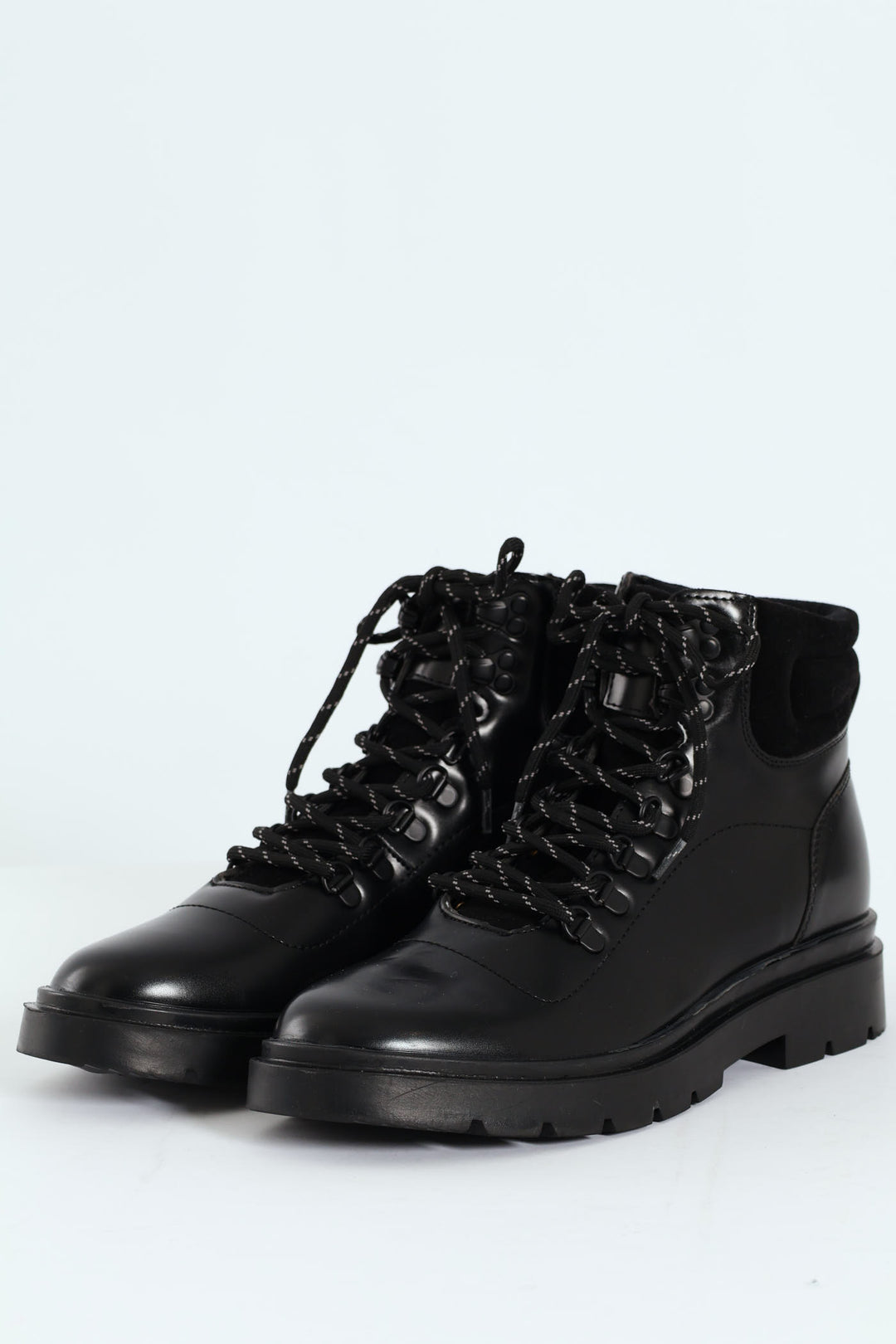 Lace Up Combat Boot - Black