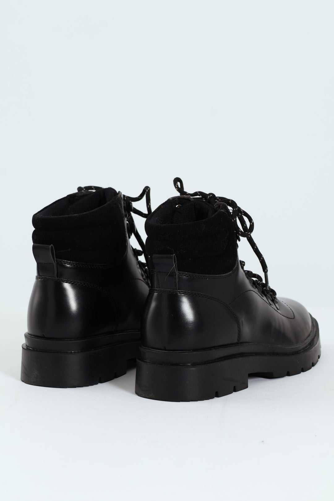 Lace Up Combat Boot - Black