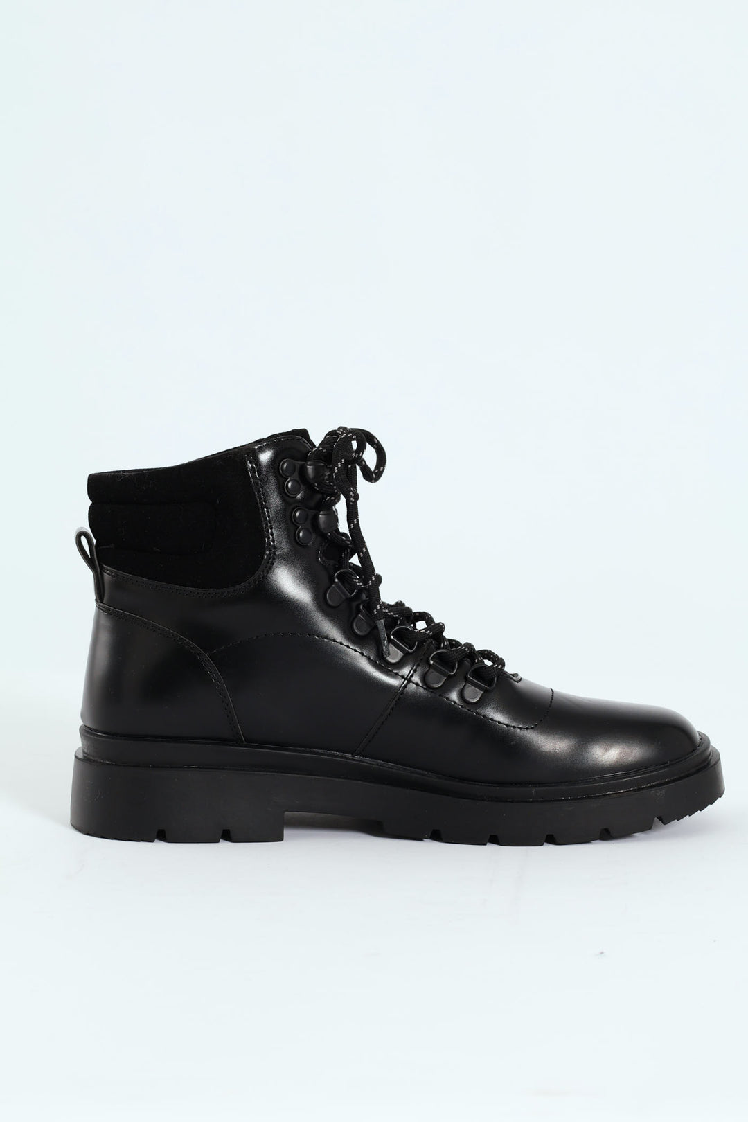 Lace Up Combat Boot - Black