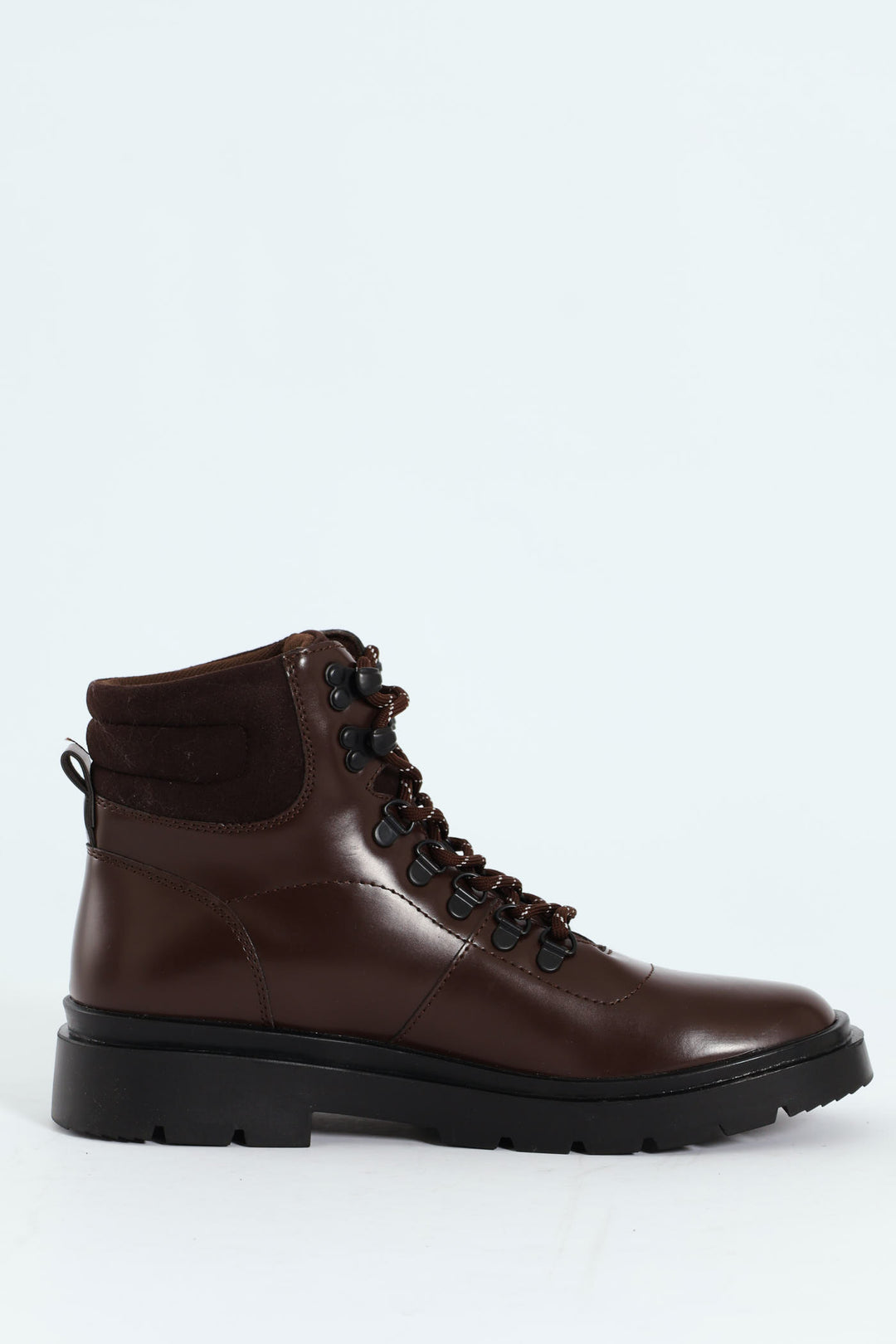 Lace Up Combat Boot - Chocolate