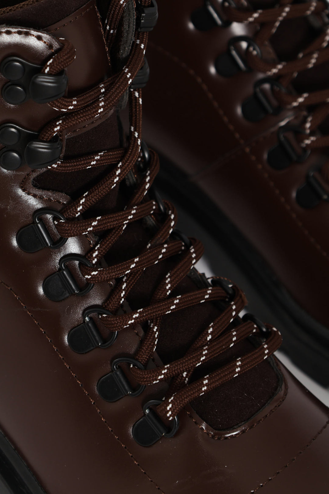 Lace Up Combat Boot - Chocolate