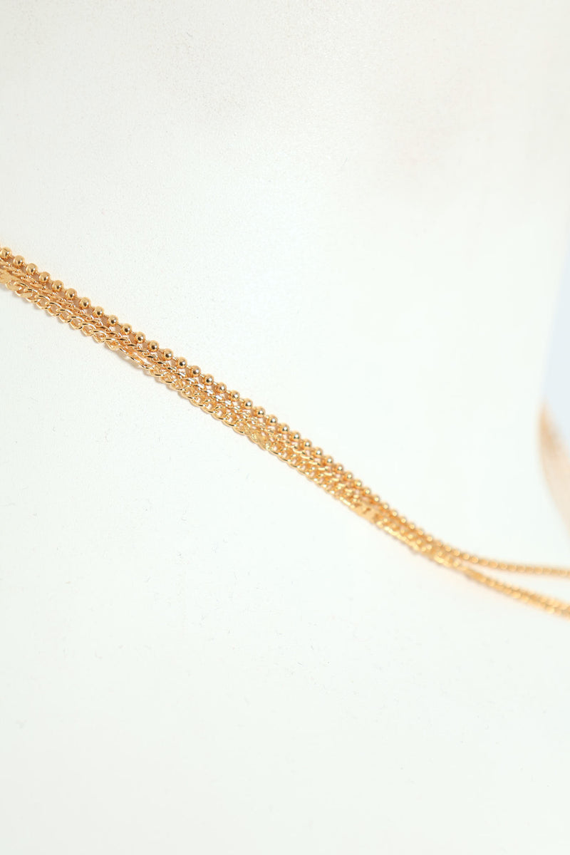 3 Layer Flat Disc Pendant - Gold