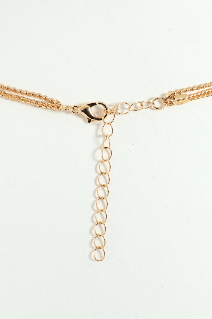 3 Layer Flat Disc Pendant - Gold