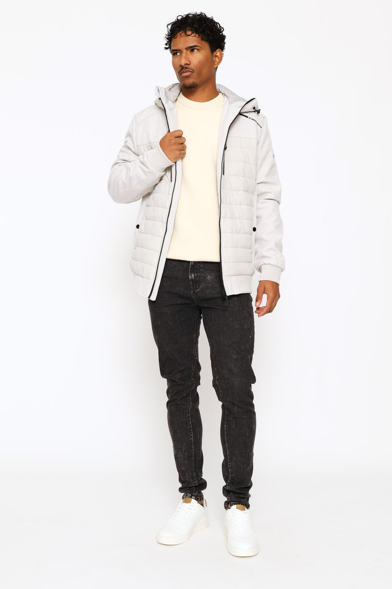 Hybrid Puffer Jacket - Light Grey
