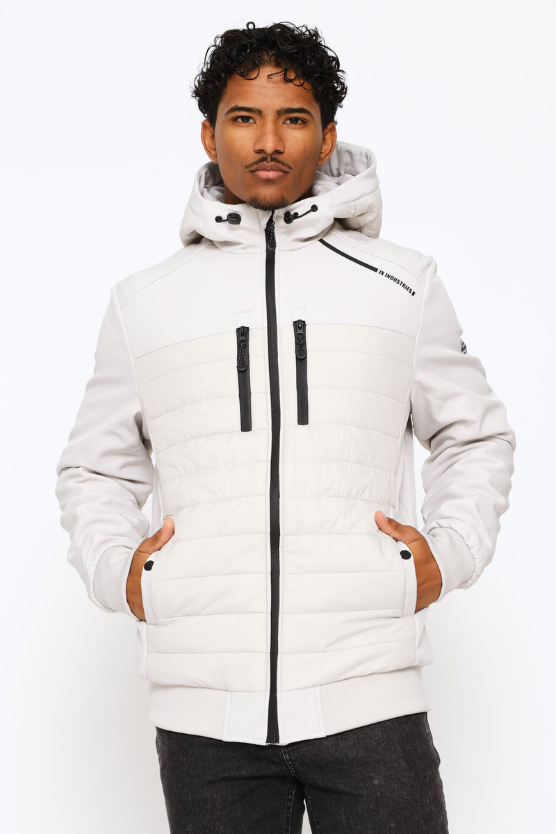 Hybrid Puffer Jacket - Light Grey