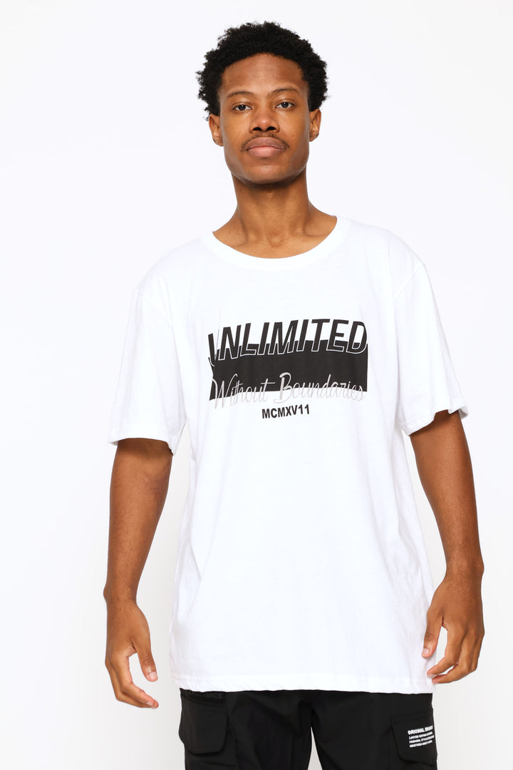 Unlimited Basic Print Tee - White
