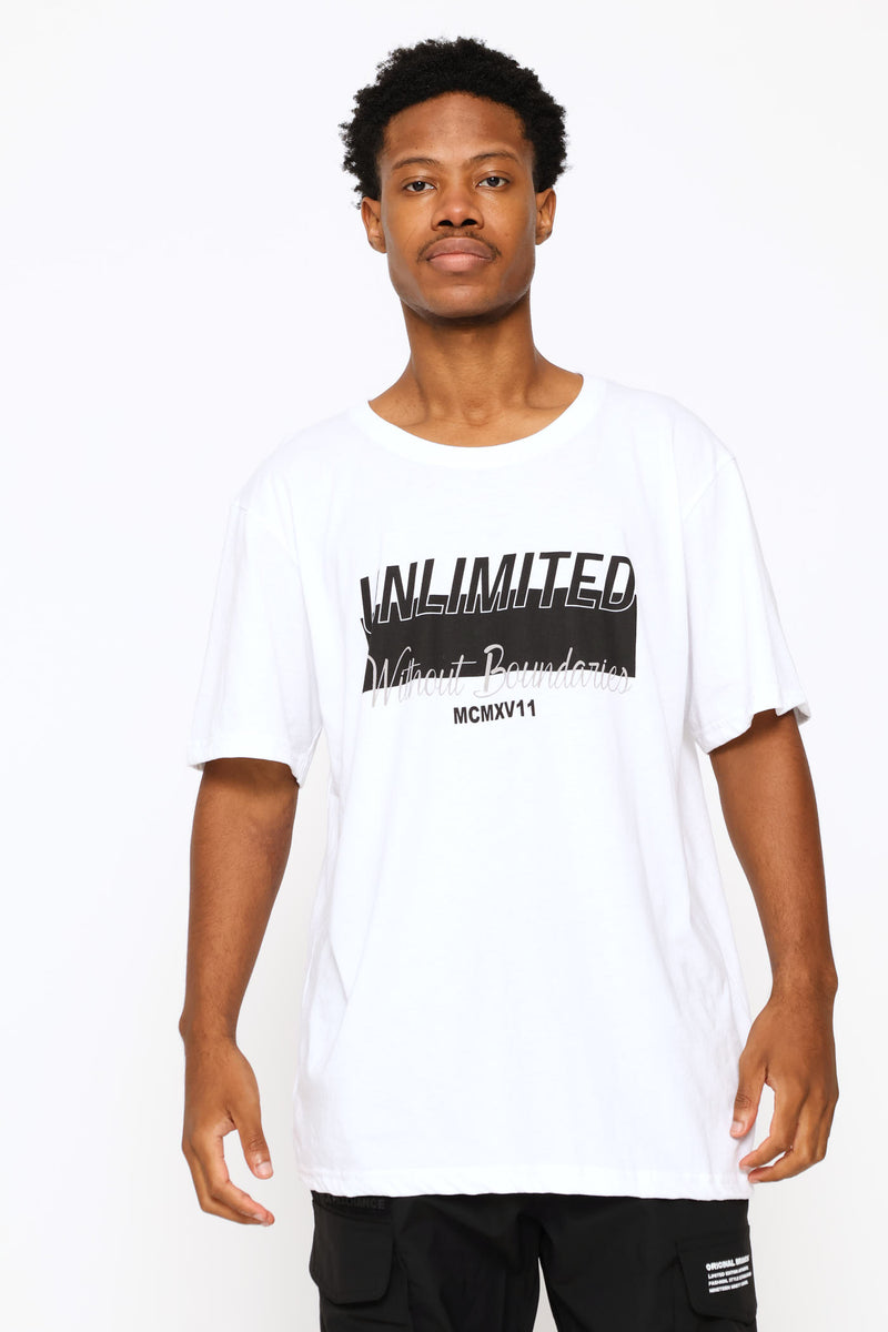 Unlimited Basic Print Tee - White