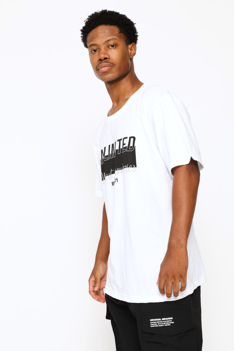 Unlimited Basic Print Tee - White