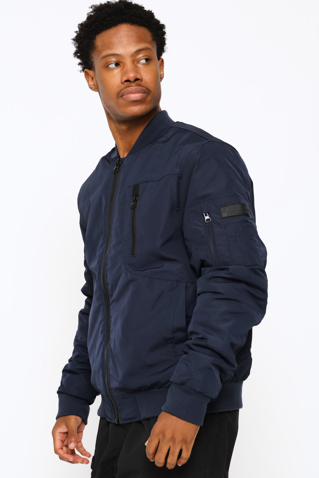 Basic Bomber Jacket - Navy