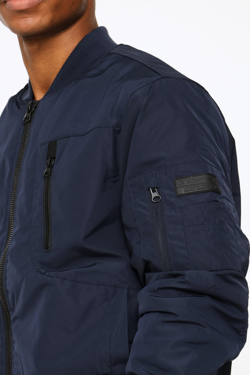 Basic Bomber Jacket - Navy
