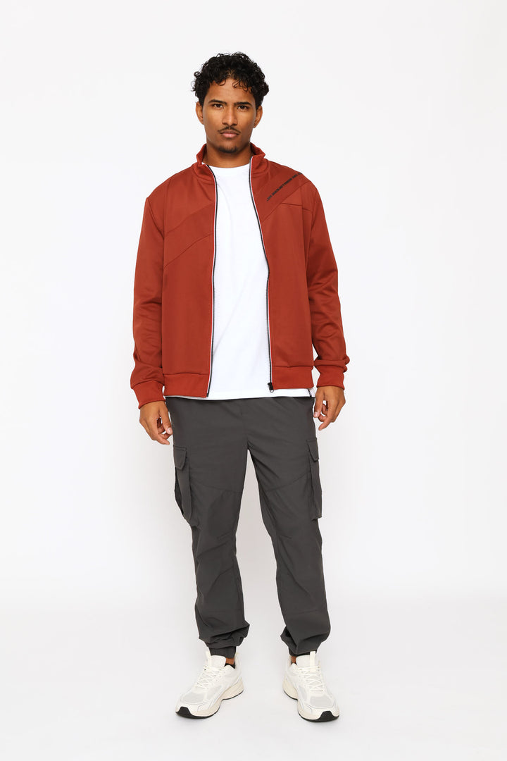 Zip Through Sweater - Ochre