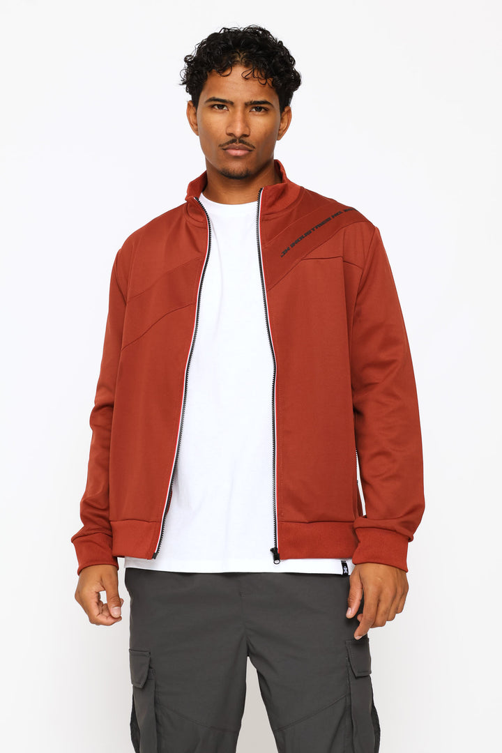 Zip Through Sweater - Ochre