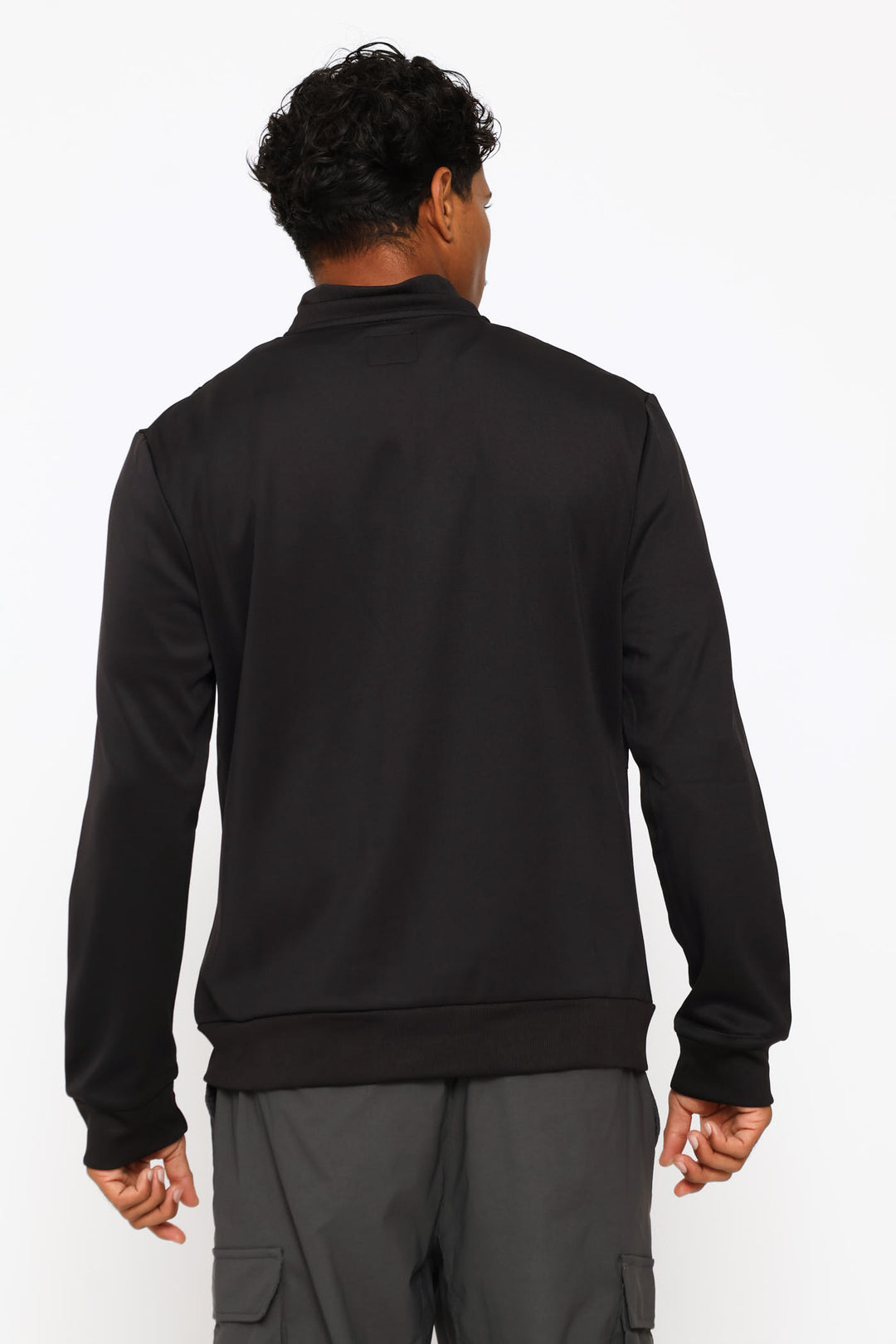 Zip Through Sweater - Black