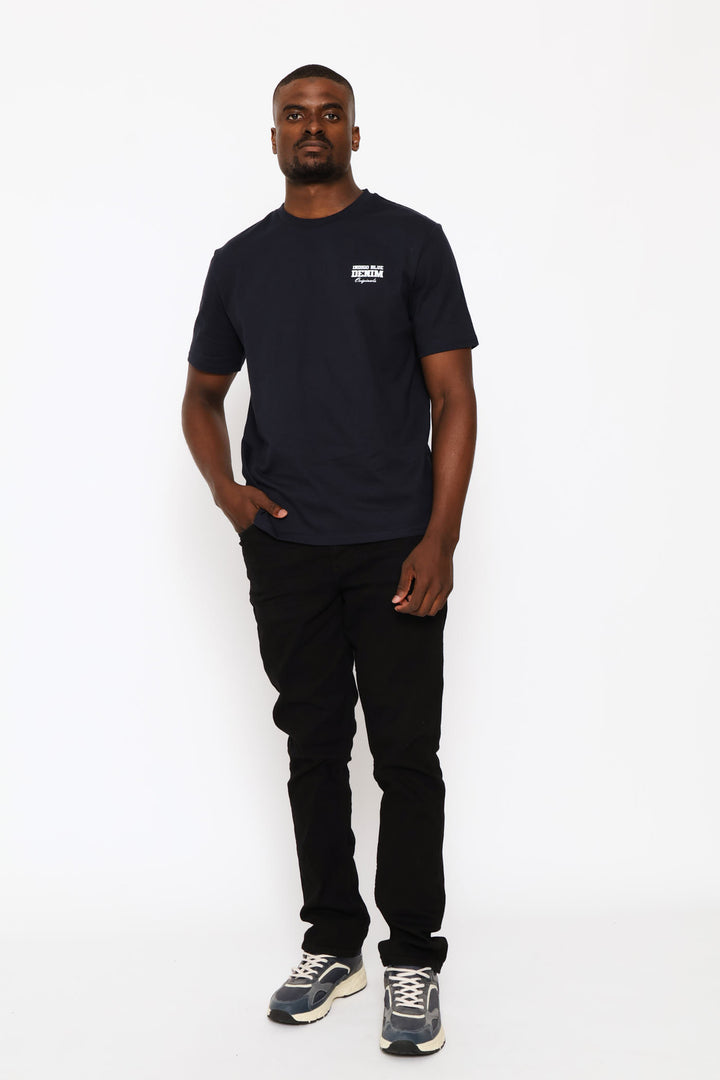 Washed Slim Stretch Denim - Black