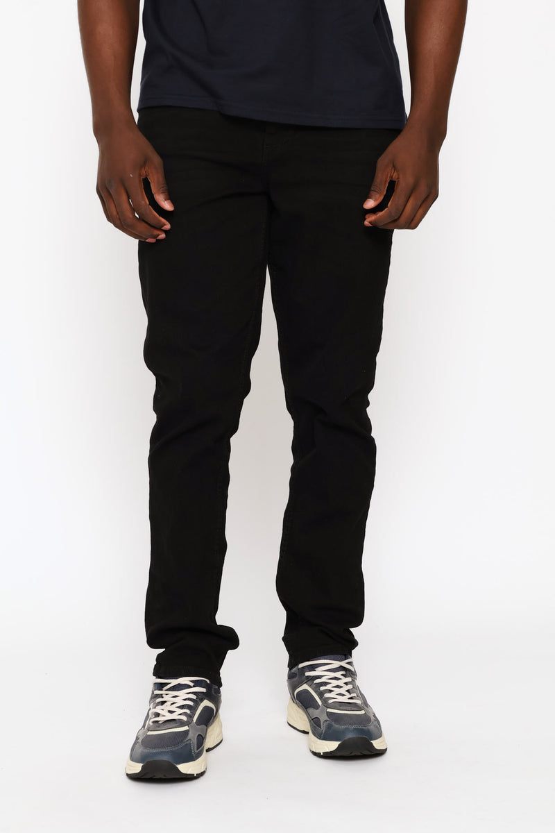 Washed Slim Stretch Denim - Black