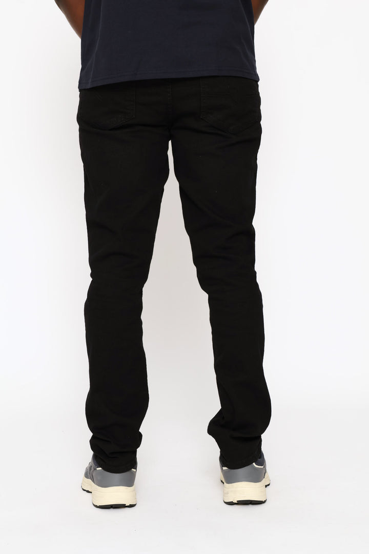 Washed Slim Stretch Denim - Black