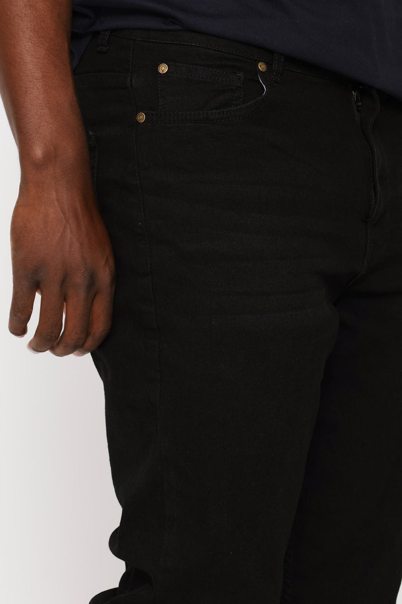 Washed Slim Stretch Denim - Black