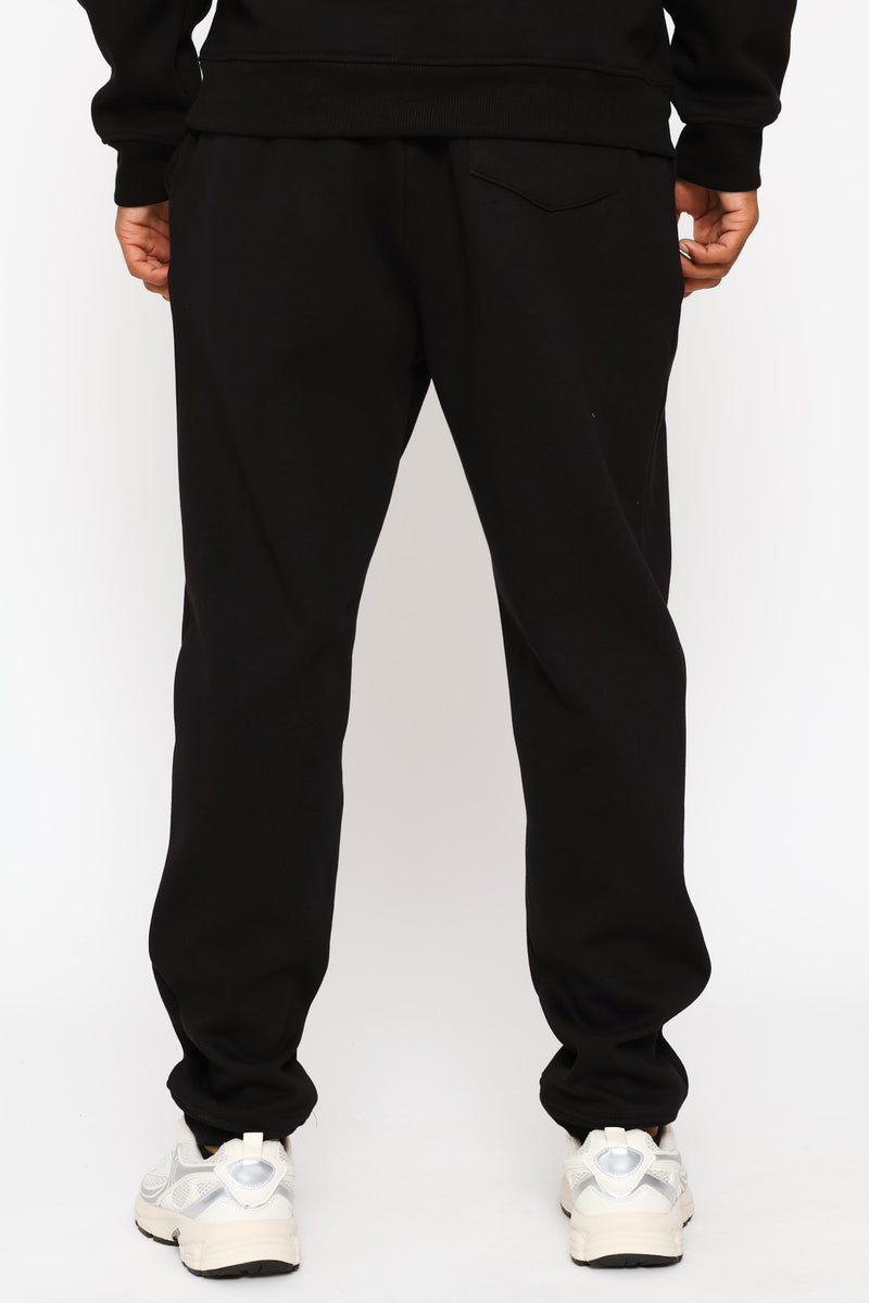 Printed Fleece Jogger - Black