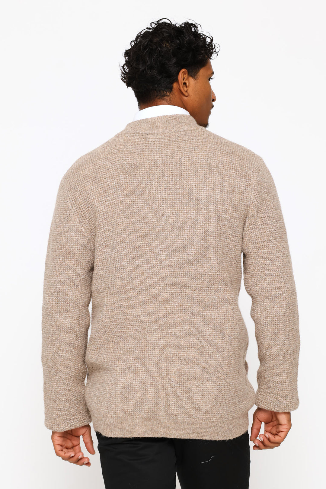 Long Sleeve Knitwear Jacket - Taupe
