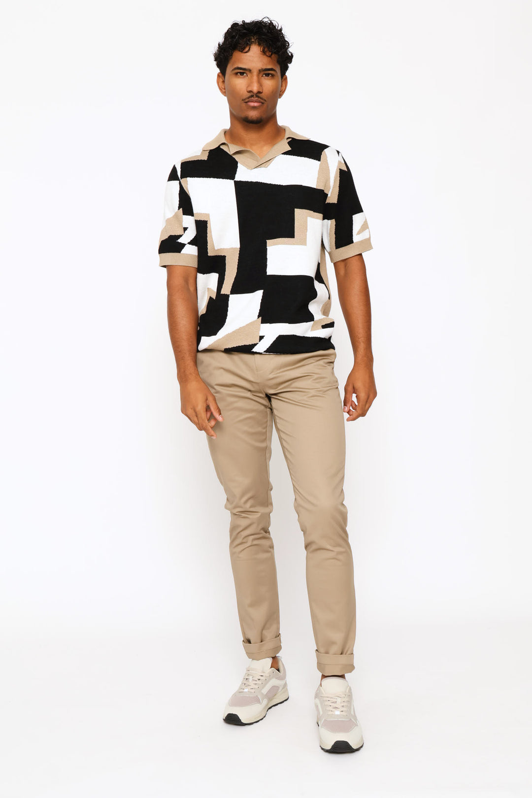 Geomtric Knit Golfer - Neutral