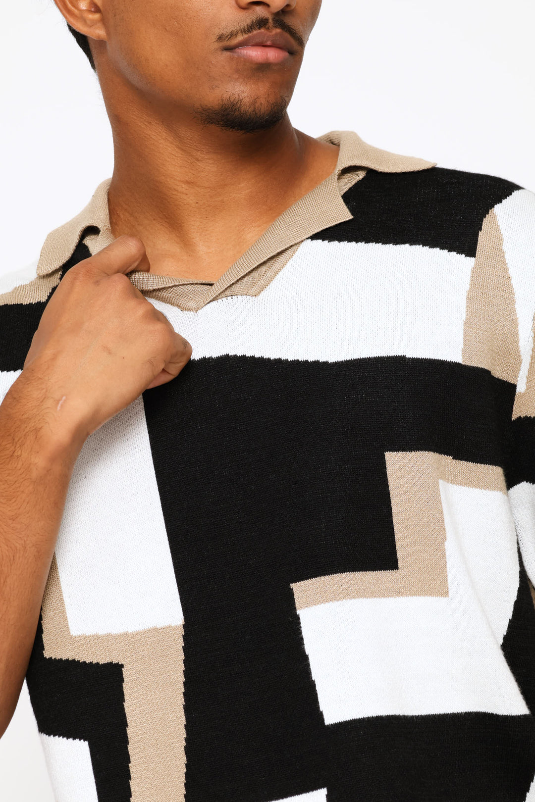 Geomtric Knit Golfer - Neutral