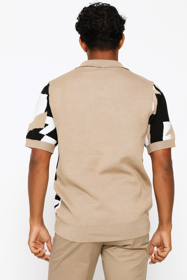 Geomtric Knit Golfer - Neutral