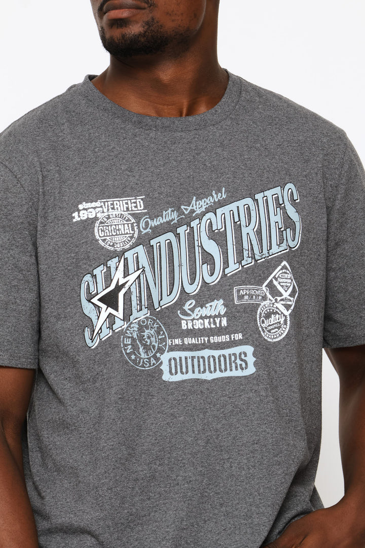 Industries Tee - Charcoal Melange