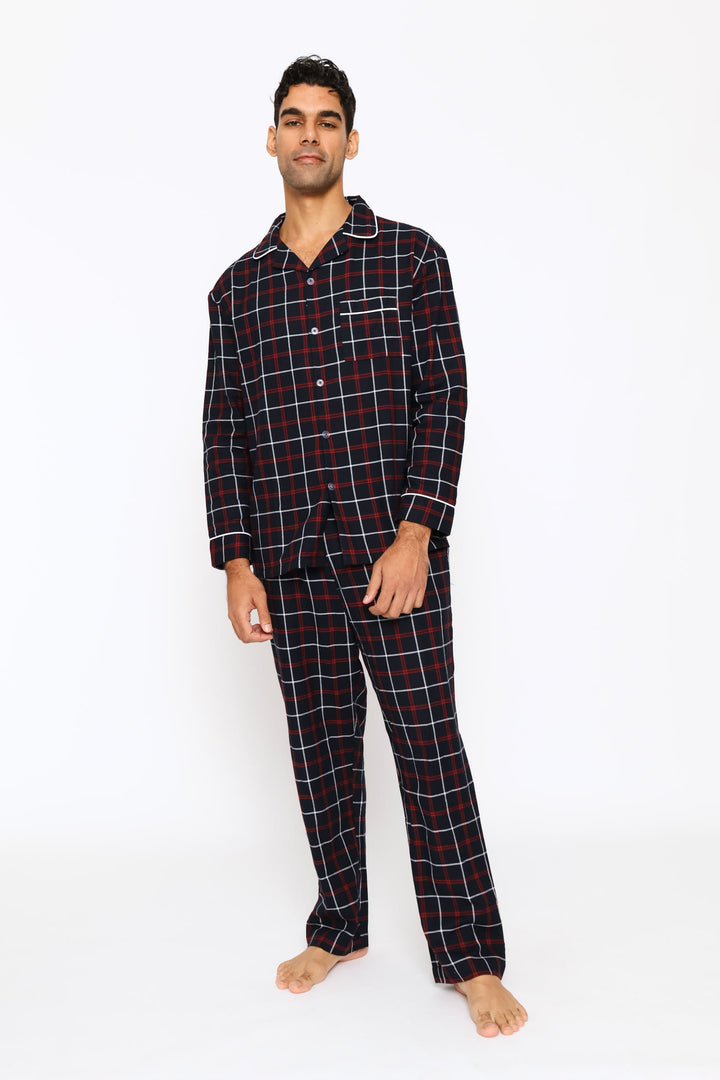 Check Flannel Pyjama Top - Multi