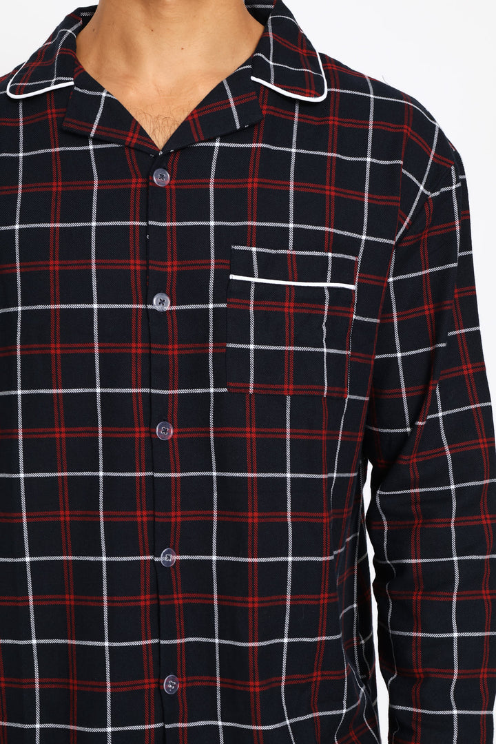 Check Flannel Pyjama Top - Multi