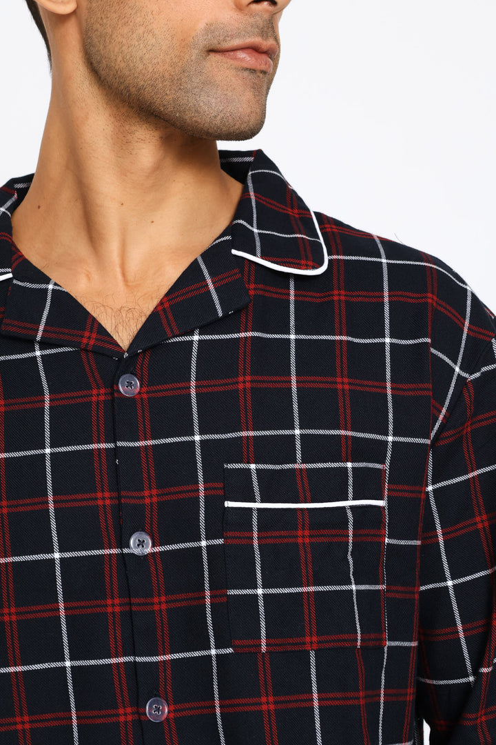 Check Flannel Pyjama Top - Multi
