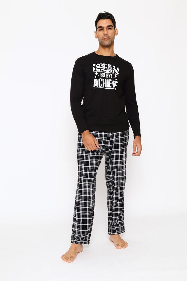 Check Flannel Pants - Black/White