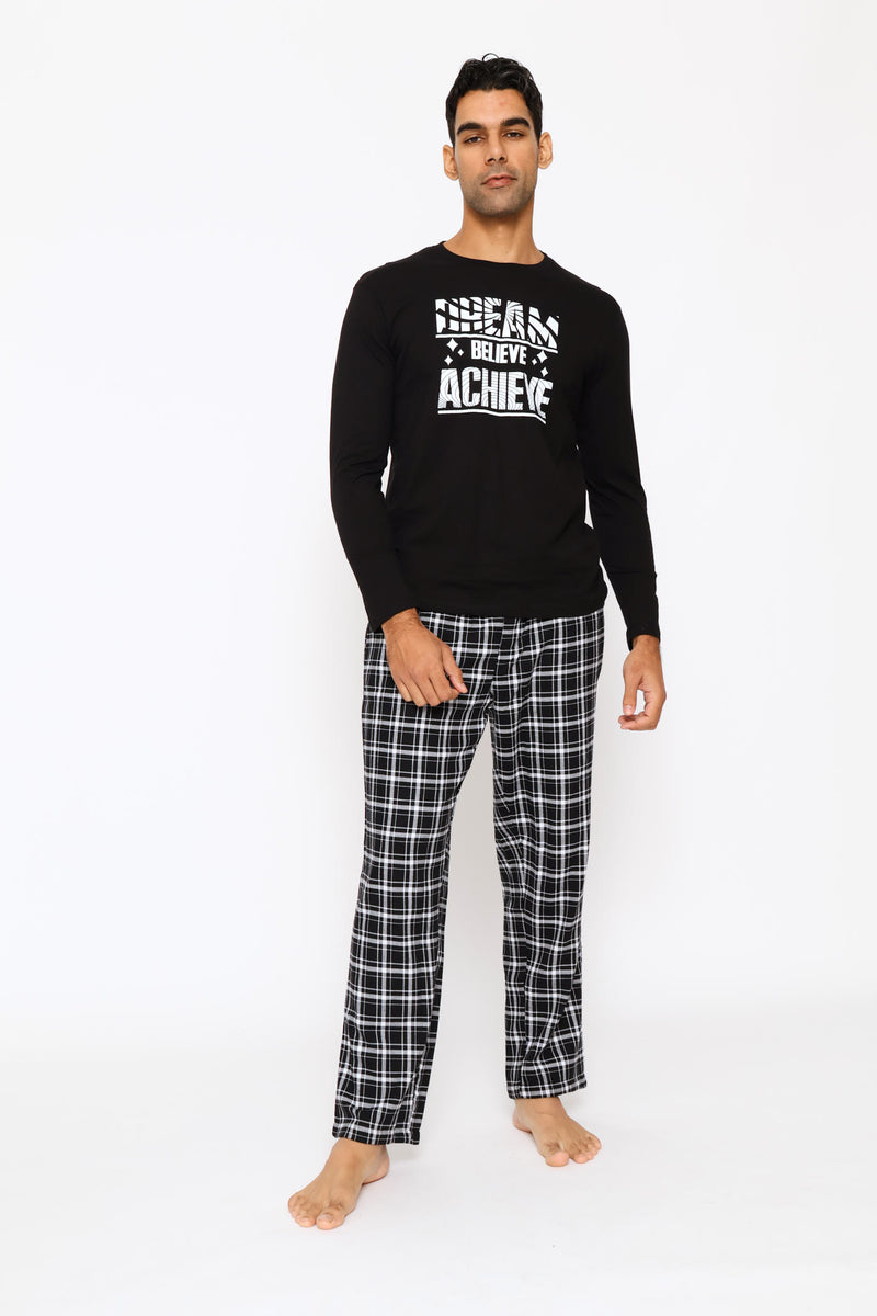 Check Flannel Pants - Black/White