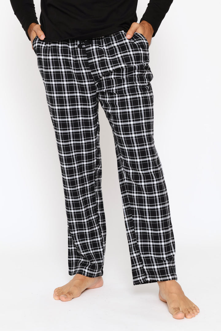 Check Flannel Pants - Black/White