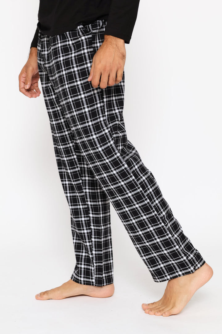 Check Flannel Pants - Black/White