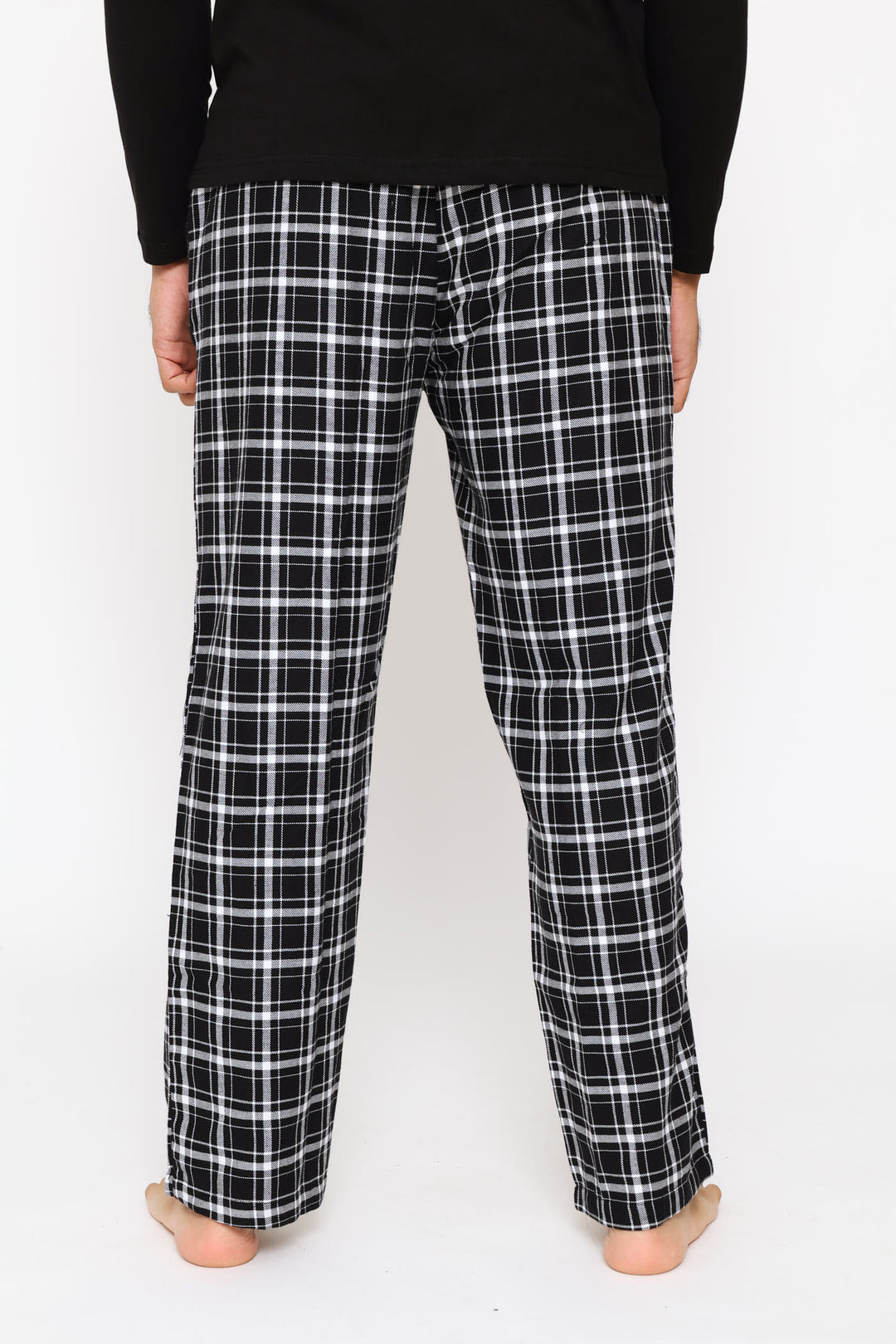 Check Flannel Pants - Black/White
