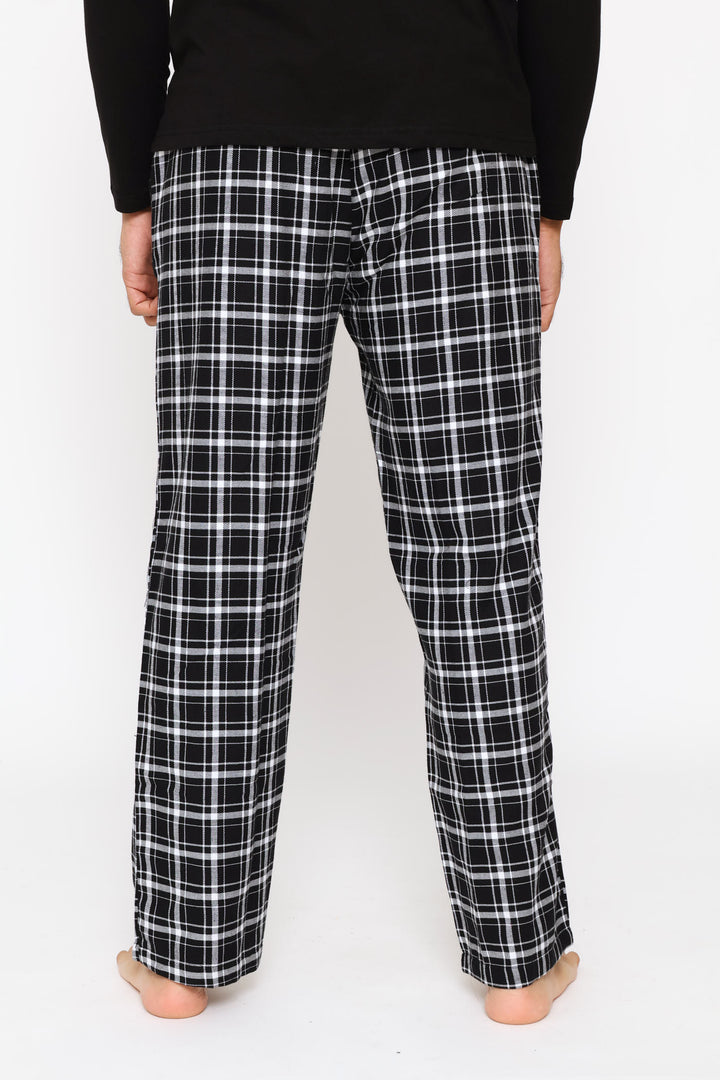 Check Flannel Pants - Black/White