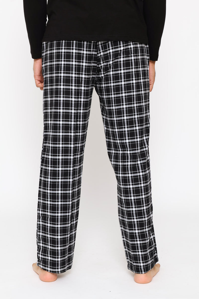 Check Flannel Pants - Black/White