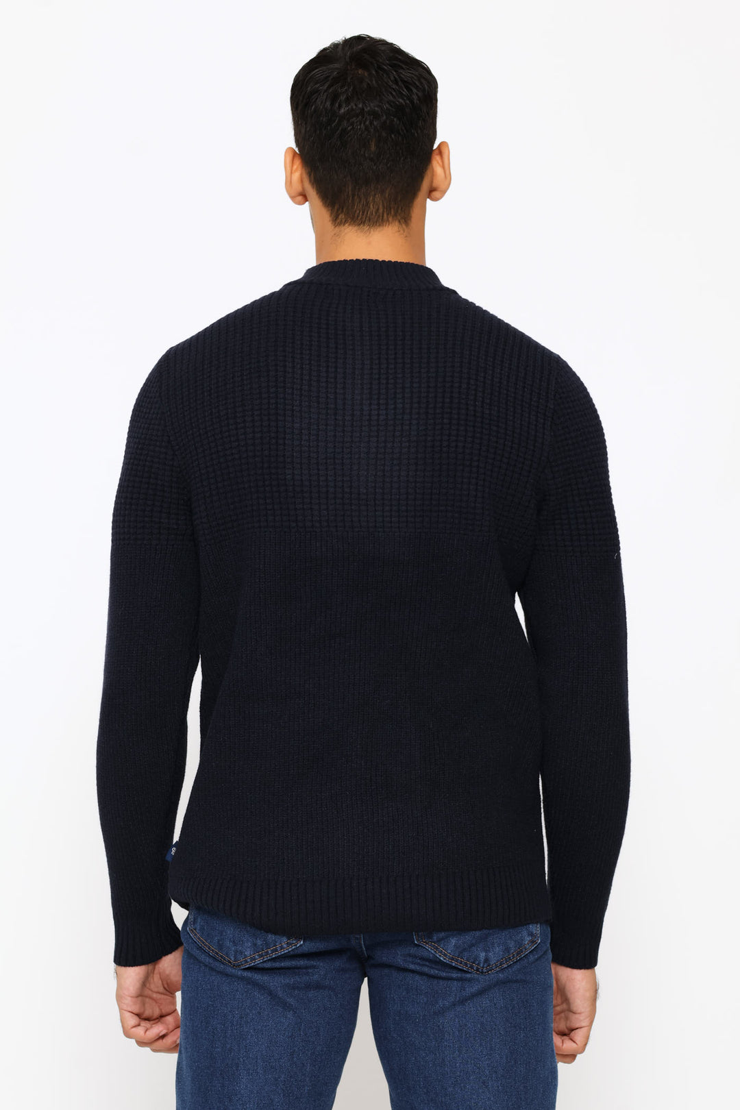 Quarter Zip Knitwear - Navy