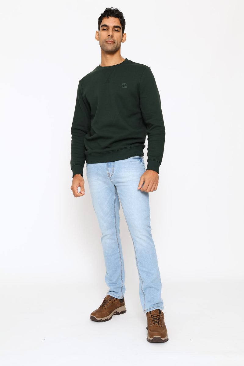 Crew Sweat Top - Hunter Green