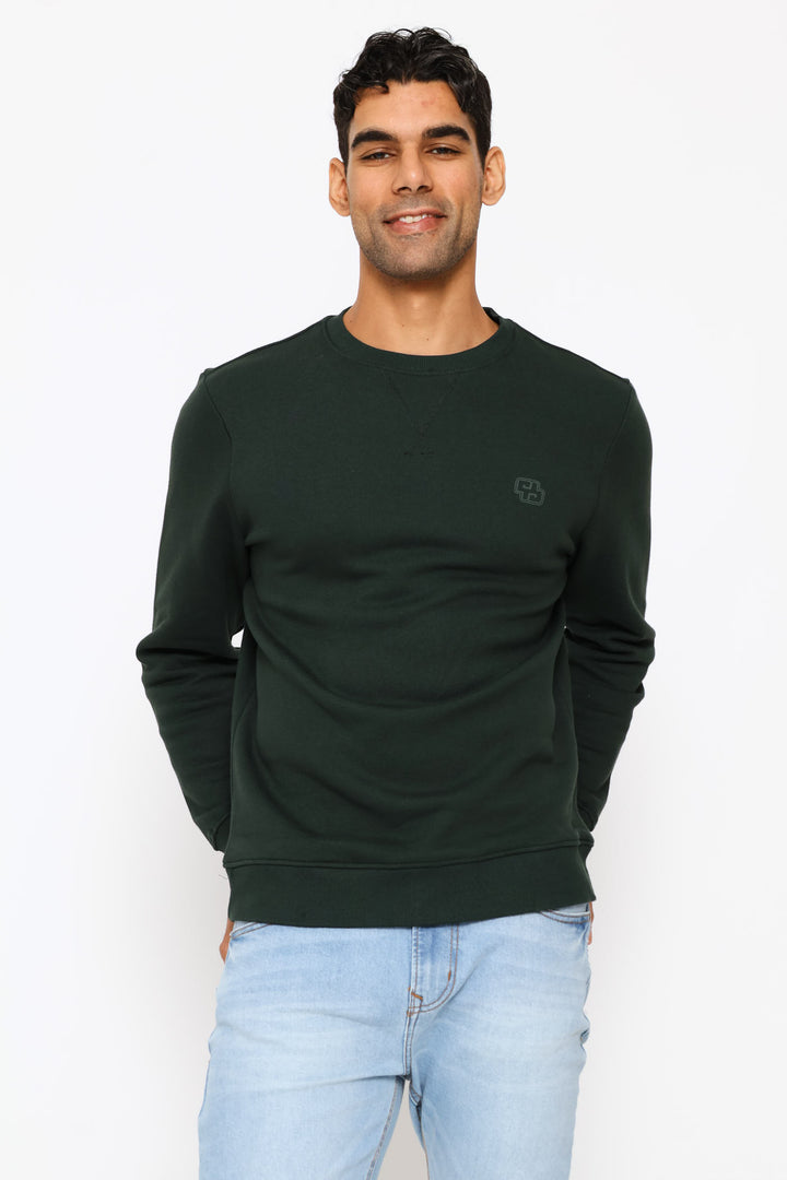 Crew Sweat Top - Hunter Green