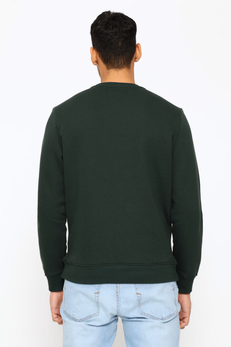 Crew Sweat Top - Hunter Green