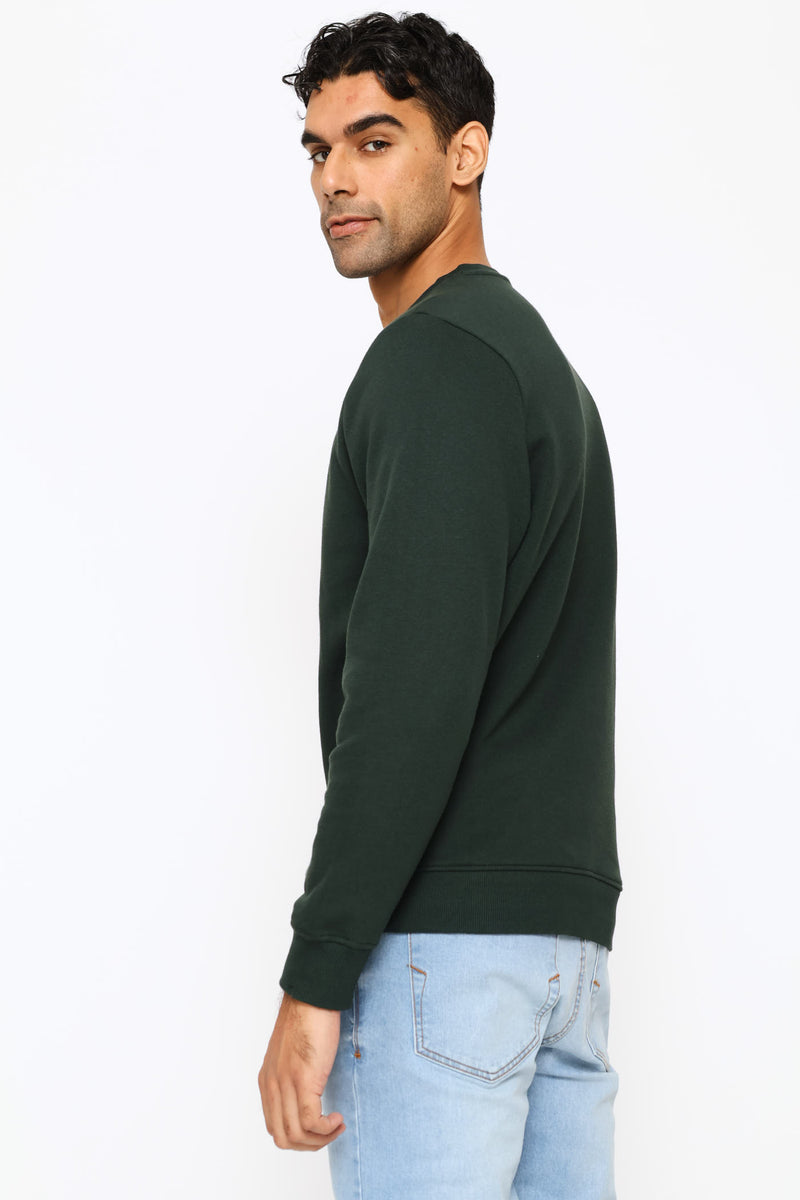 Crew Sweat Top - Hunter Green