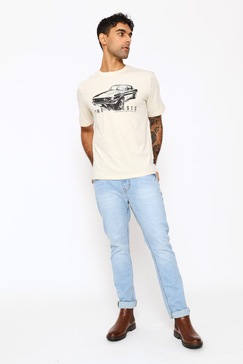 Classic Mustang Tee - Ecru